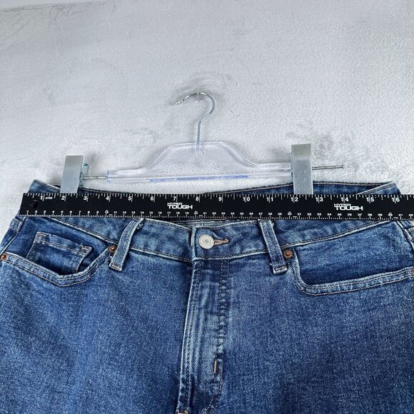 Old Navy O.G Straight Jeans High Rise Curvy Womens 10 Secret Smooth Pockets Blue - Picture 7 of 12